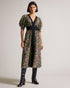 LOTTEI-Dresses-Crepe Panelled Puff Sleeve Midi Dress- Ted Baker Romania